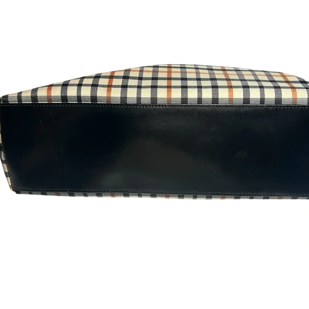 Jack Georges Patent Leather and fabric laptop bag.